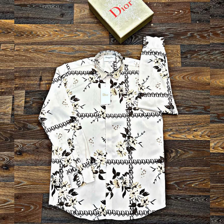 Printed Cotton Satin Fabric Shirt For Men