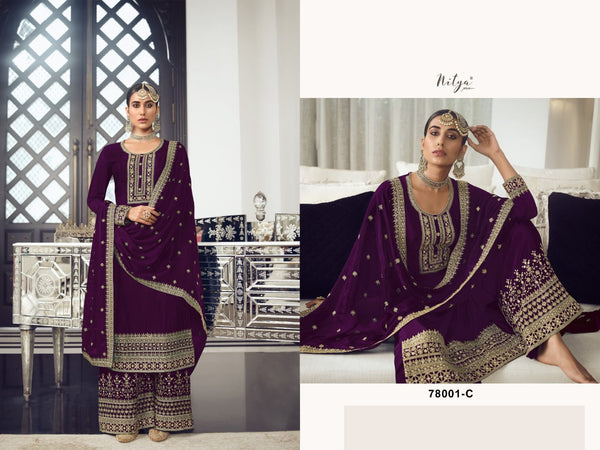 BEAUTIFUL HEAVY DOLA SILK EMROIDERY SUIT