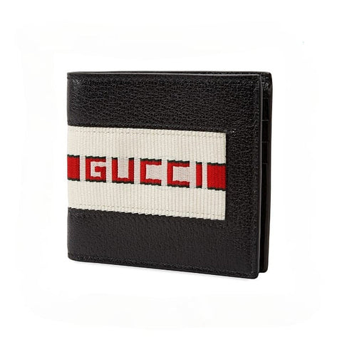 Premium Stripe Leather Bi-fold Men Wallet