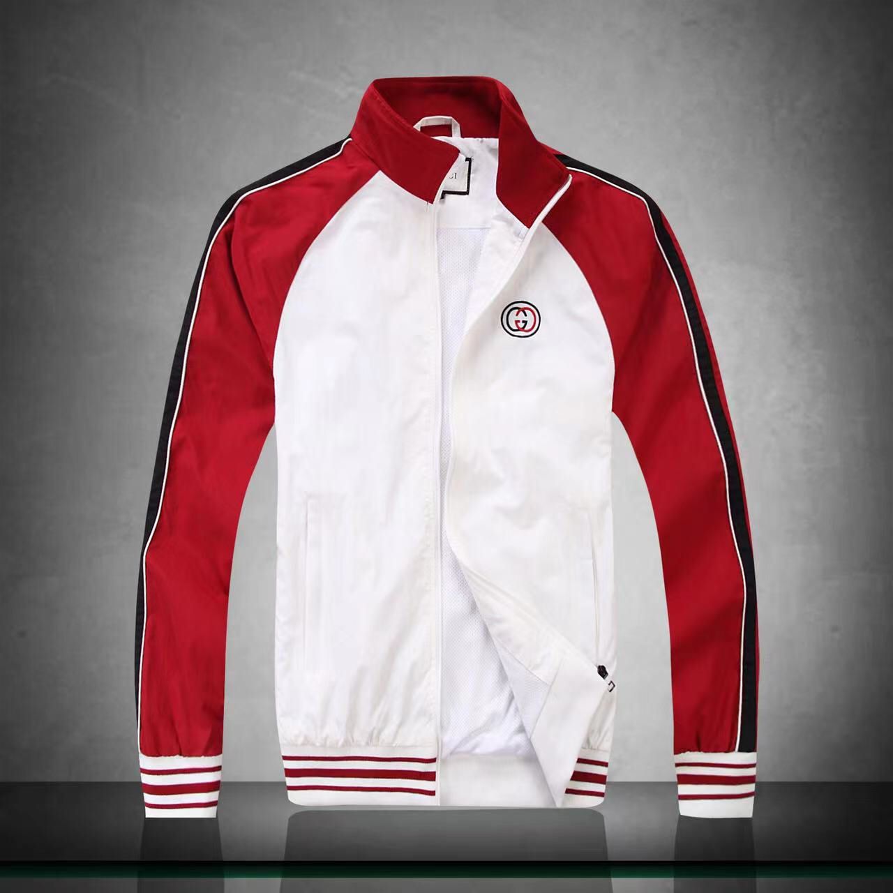 PREMIUM ZIPPER WHITE-RED JACKET