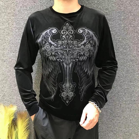 LUXURY VELVET SWEATSHIRT FOR MEN