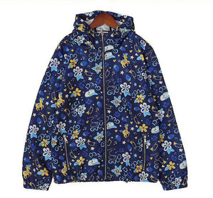 IMPORTED FLOWER AND PONY PRINT JACKET FOR MEN