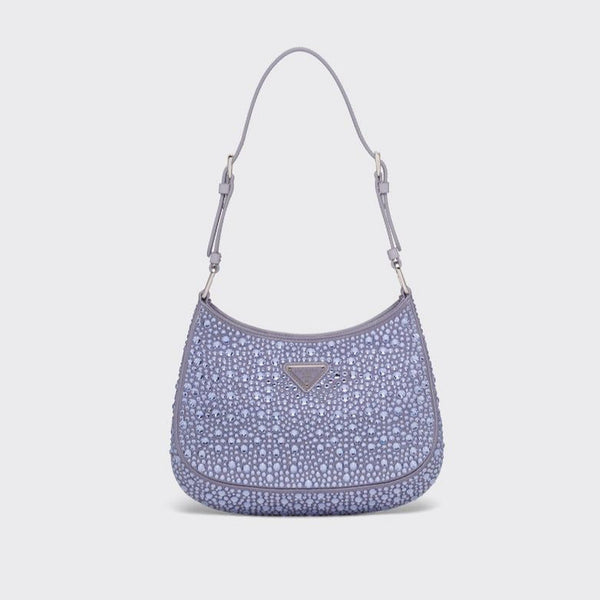 Cleo satin bag with crystals