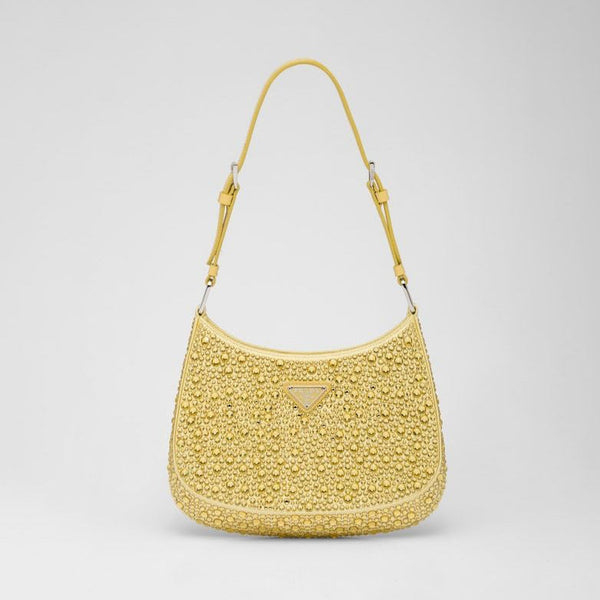 Cleo satin bag with crystals