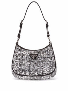 Cleo satin bag with crystals