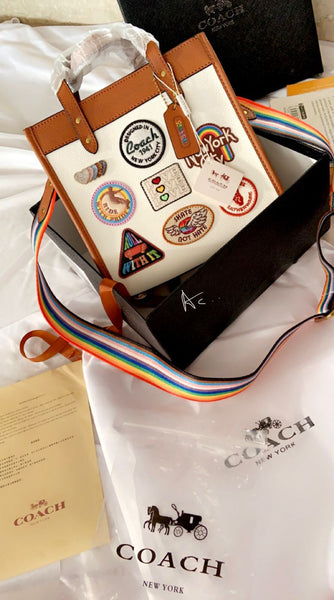 Luxury Patch Rainbow Tote Bag