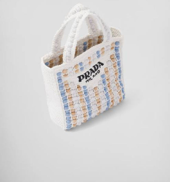 Imported Raffia & Wood Bead Tote