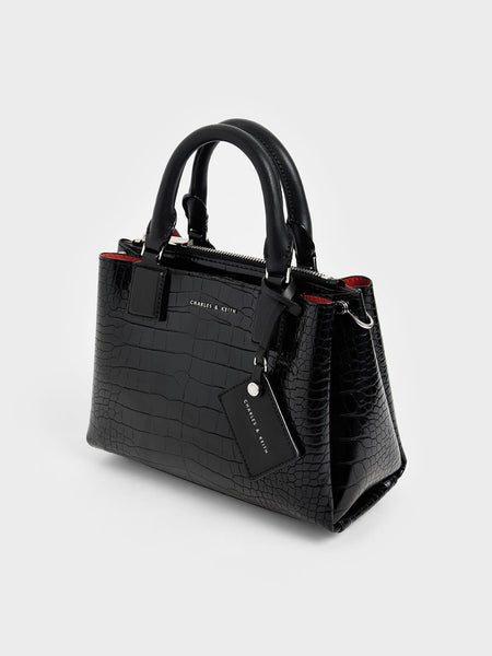 Luxury Croc-Effect Structured Bag