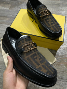 Black Leather O'Lock Loafers