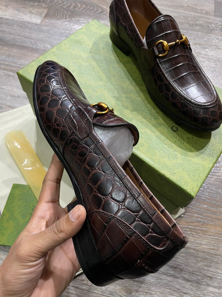 Crocodile Pattern Loafers