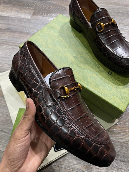 Crocodile Pattern Loafers