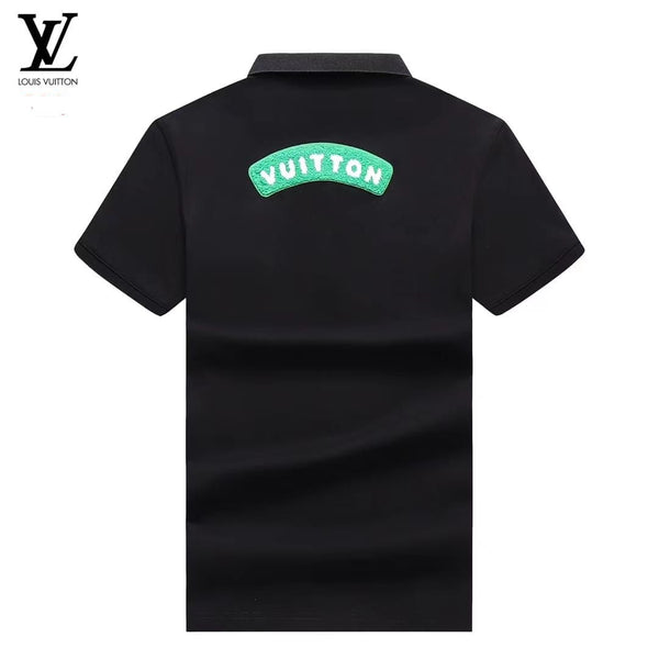 Imported Logo-Patch Cotton Polo T-Shirt