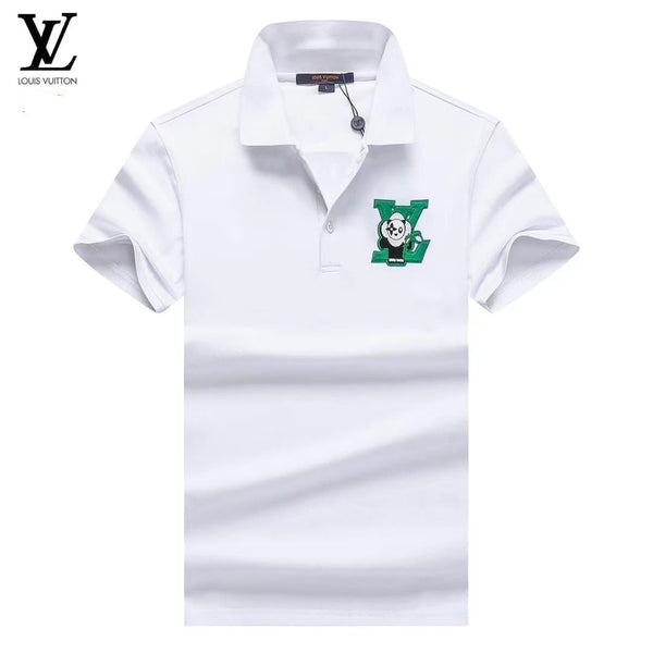 Imported Logo-Patch Cotton Polo T-Shirt