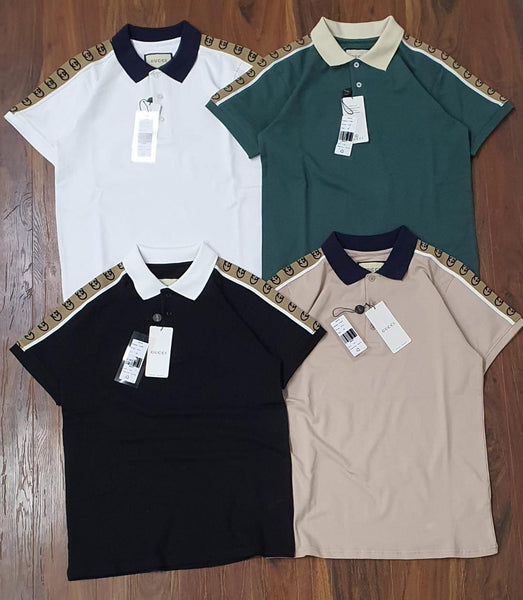 Polo Jacquard Webbing-Trimmed Tees