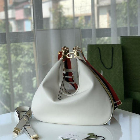 Rounded Leather Shoulder Bag