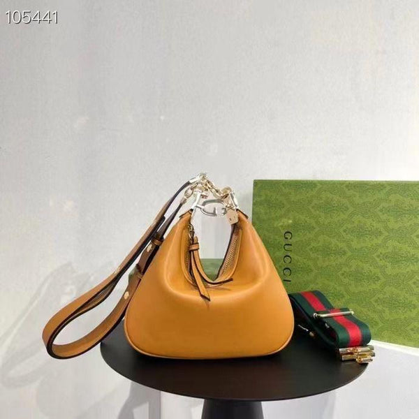 Rounded Leather Shoulder Bag