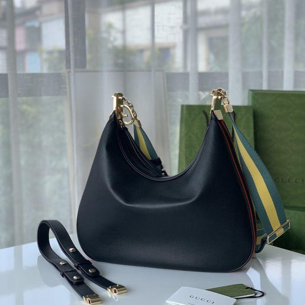 Rounded Leather Shoulder Bag