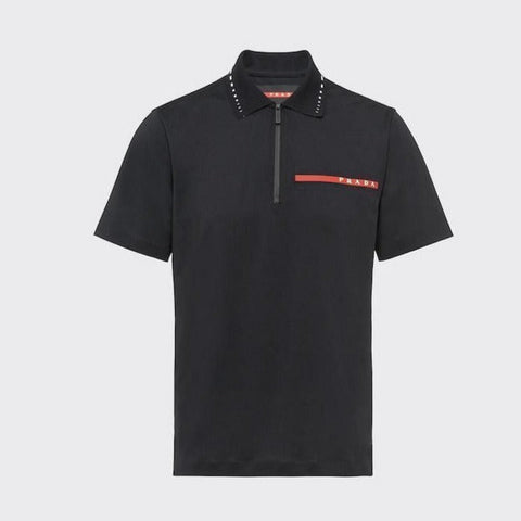 Technical piqué polo T-shirt