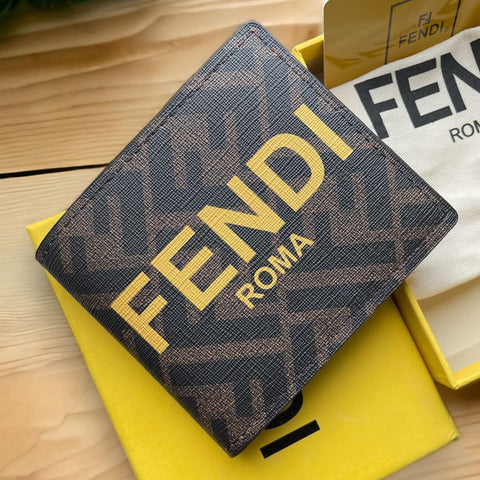 Logo Print Leather Wallet