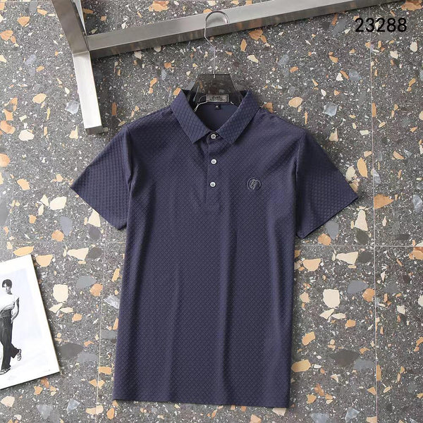 New Flat Knit Collar Polo T-shirt