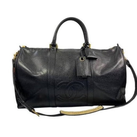 Solid Black Shoulder Leather bag