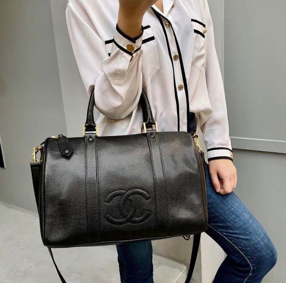 Solid Black Shoulder Leather bag