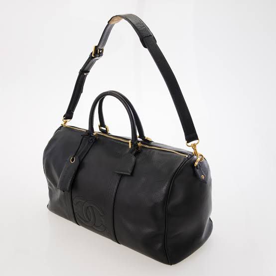 Solid Black Shoulder Leather bag