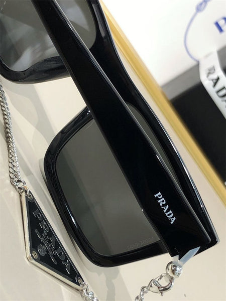 Initial On Arm Black Sunglasses