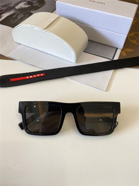 Initial On Arm Black Sunglasses