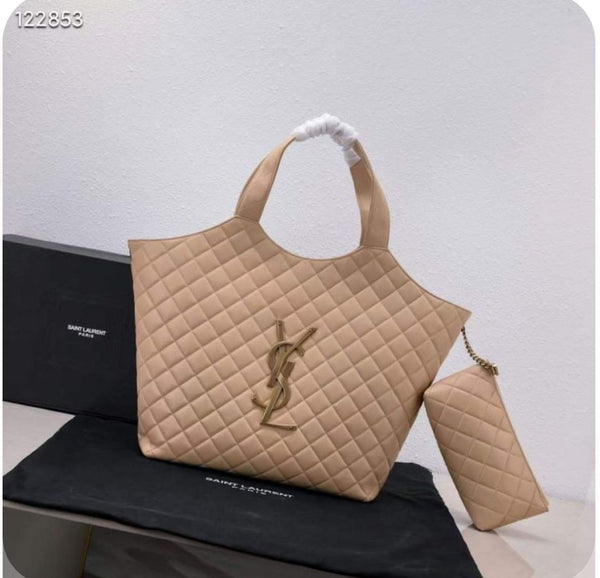 Quilted Tote Leather Bag