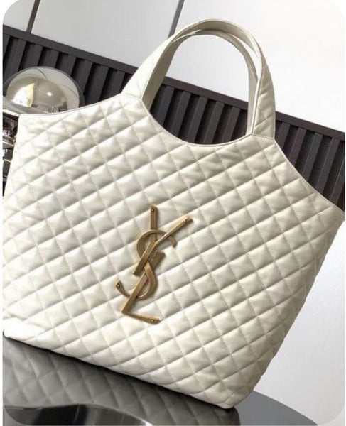 Quilted Tote Leather Bag