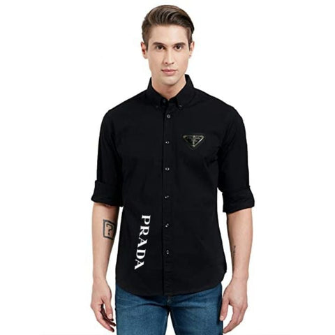 Monogram Print Full Sleeve Shirts  For Men