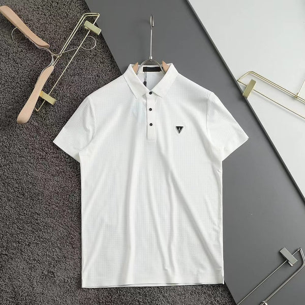 Solid Polo Neck T-Shirt With Mini Detailing