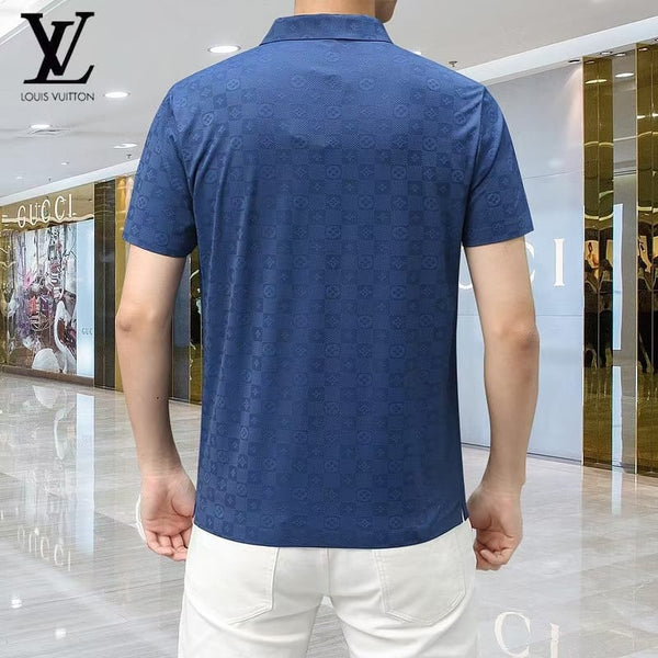 Embossed Short Sleeve Polo T-Shirts