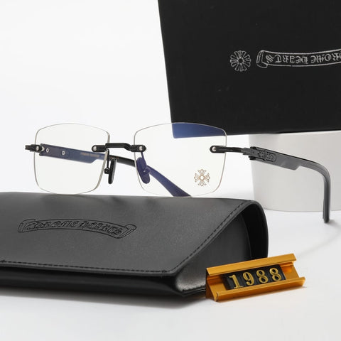 Rimless Oval And Square Eyeglasses