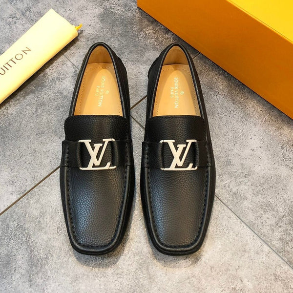 Leather Flat Loafers for Men