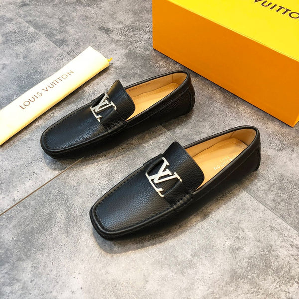 Leather Flat Loafers for Men