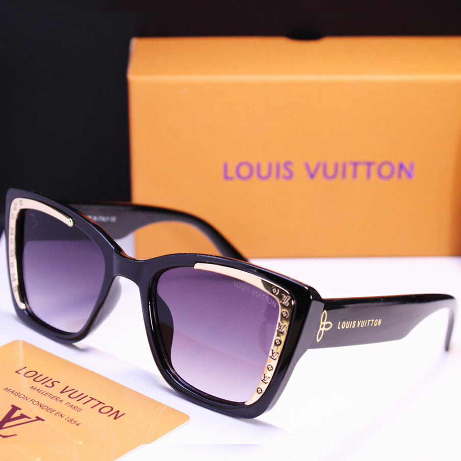 Large Golden Detailed Frame Sunglass