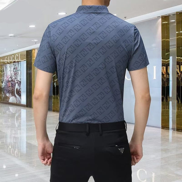 Latest Initial Print Stretchable Shirt