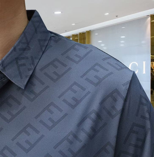 Latest Initial Print Stretchable Shirt