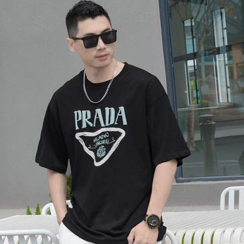 Round Neck Black Casual T-shirt