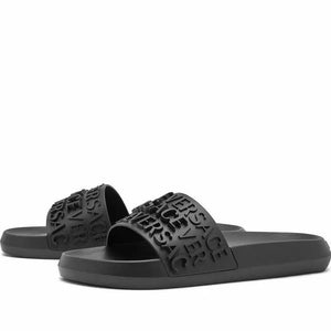 Black 3D Pattern Flip Flop