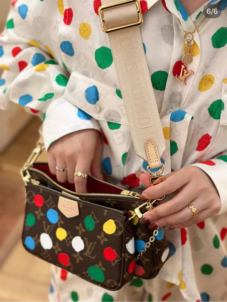 Polka dot Multi Pochette Strap Bag