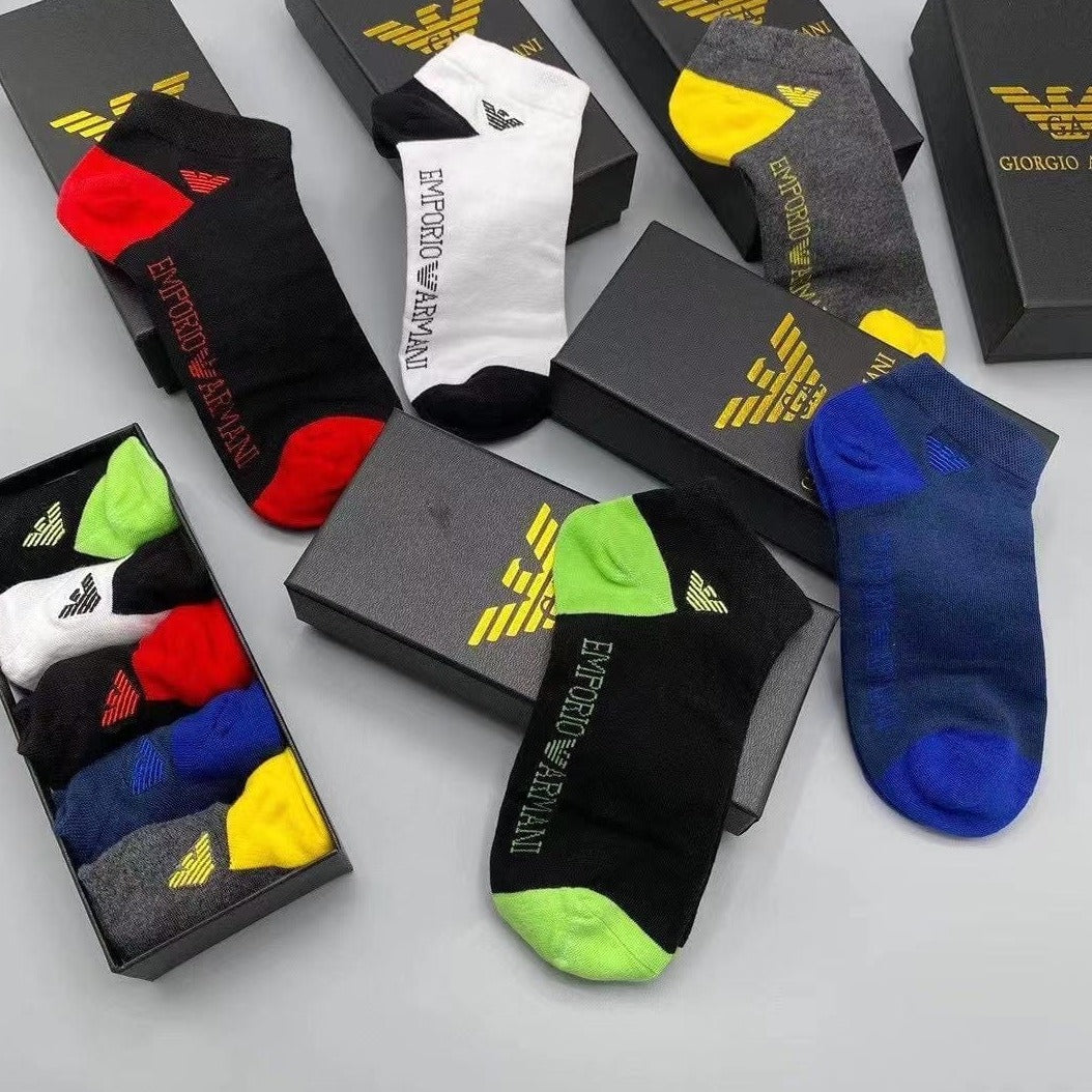 Dual Color Ankle Length Socks