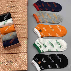 Premium Logo Printed Ankle Length Socks