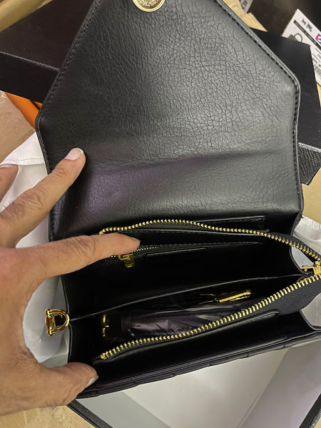 High End Black Embossed Handbag