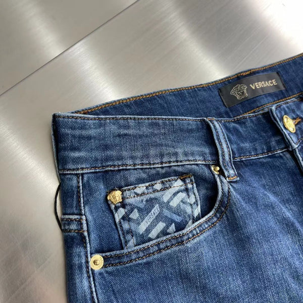 Initial Printed pockets Denim For Men.