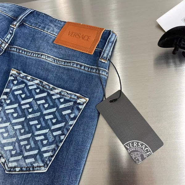 Initial Printed pockets Denim For Men.