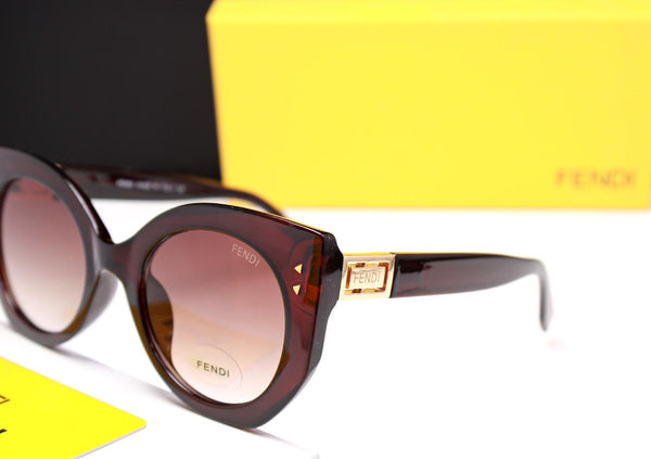 Brown Fashion Round Sunglasses