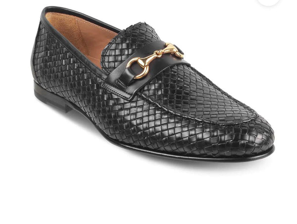 Latest Woven Leather Horsebit Loafer